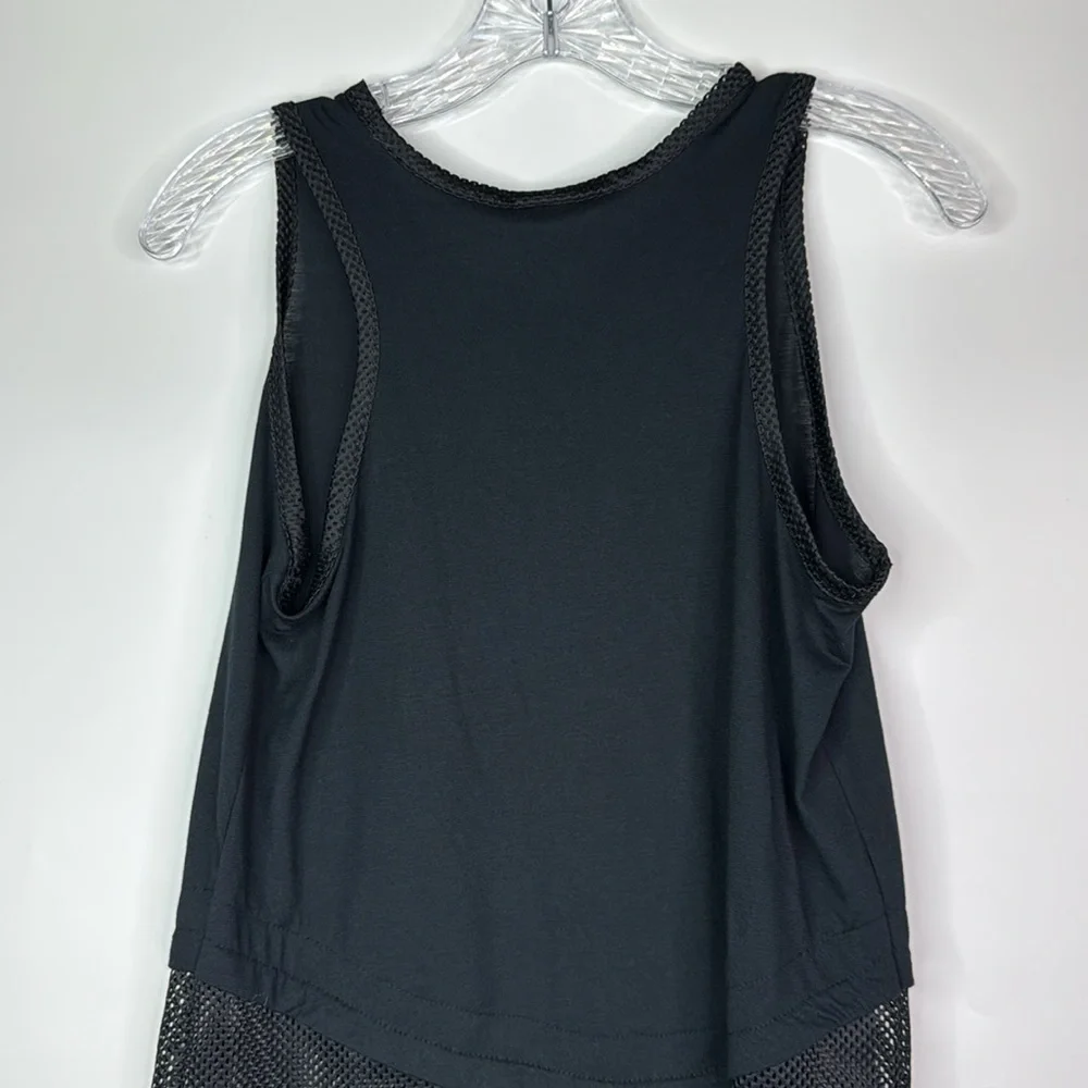 Nike Swoosh Mesh Black Tank Top Size Small
